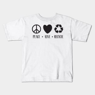 Peace Love Recycle Kids T-Shirt